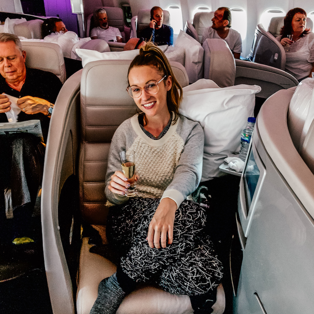 Direct flights on Air New Zealand from LAX to LHR royalty